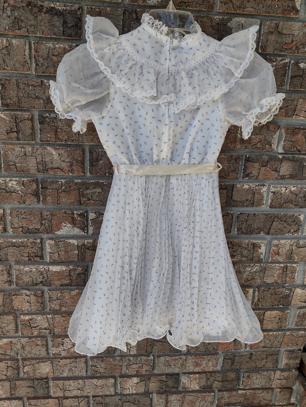 Vintage Merry Girl Fancy Party Dress Frilly Size 10 With Liner Made In The USA - Picture 2 of 7